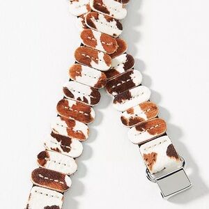 Anthropologie XL Tabitha Cow Print Haircalf Belt New with Tags